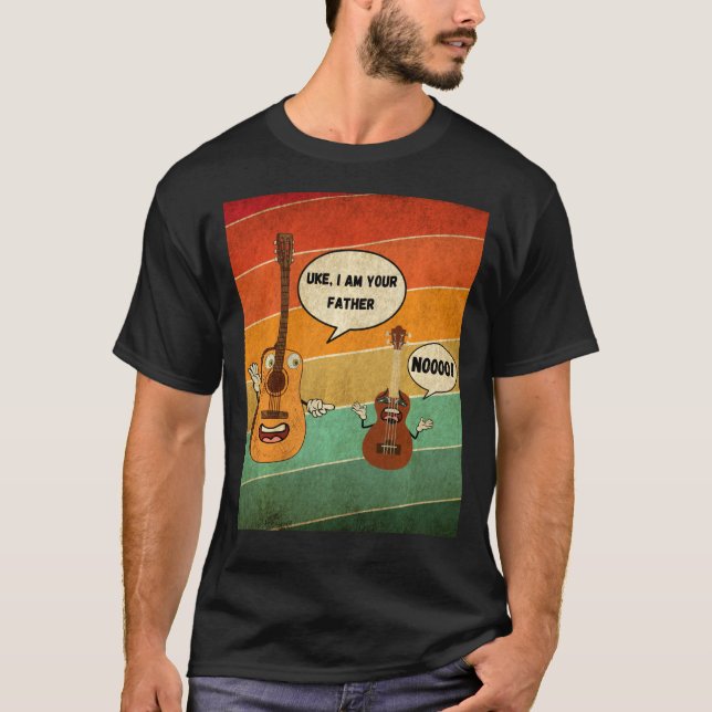 Uke I Am Your Father Funny Ukulele Guitar Music Ba T-Shirt (Front)