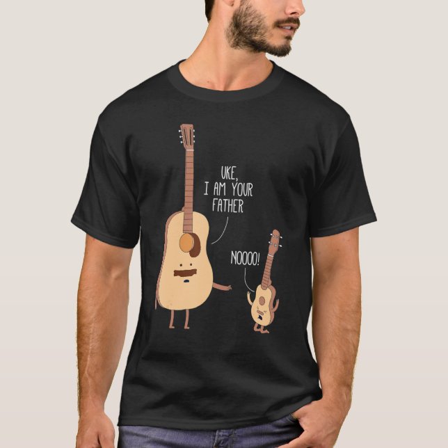 Uke I Am Your Father Ukulele Guitar Music T-Shirt (Front)