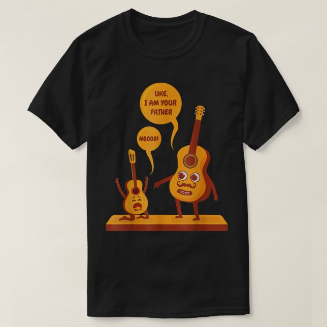 Uke I Am Your Father Ukulele Guitar Music Tshirt 3 (Design Front)