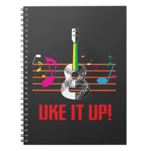 Uke It UP with musical notes! Ukulele Musician Notebook