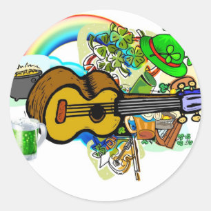 Uke of the Irish Classic Round Sticker