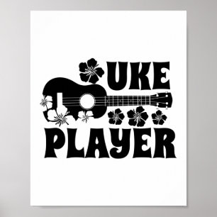 Uke Player Ukulele Hawaiian Musician Poster