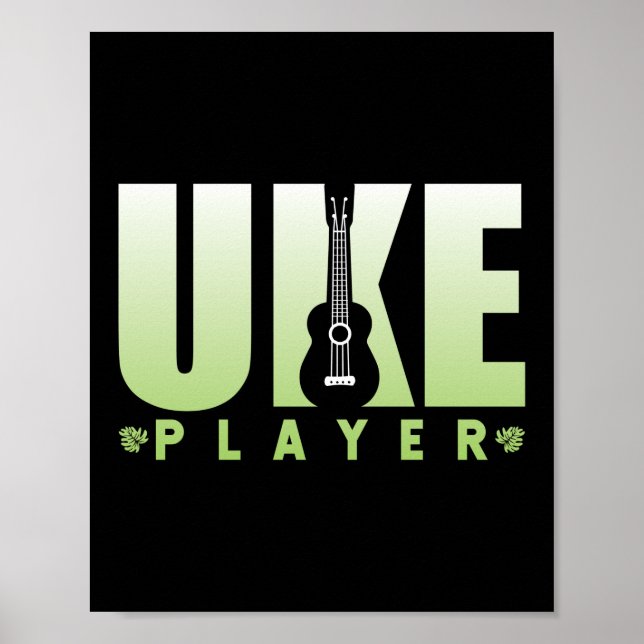 Uke Player Ukulele Player Hawaiian Musician Poster (Front)