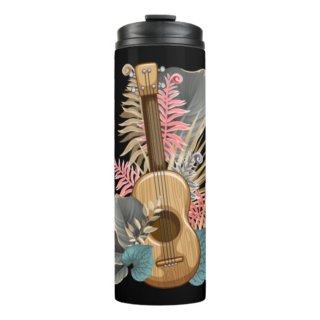 Uke Ukulele Guitar - Musician Guitarist Ukulele Thermal Tumbler (Front)