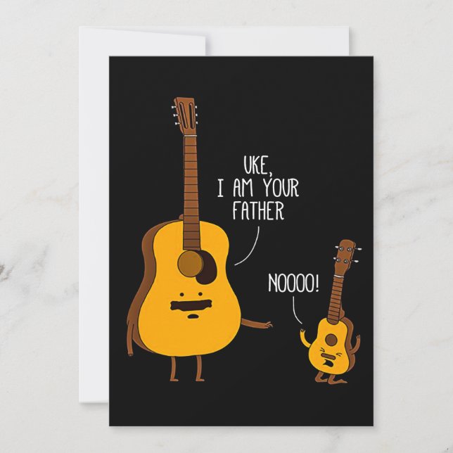 Uke Ukulele I'm Your Father Dad Gift Announcement (Front)
