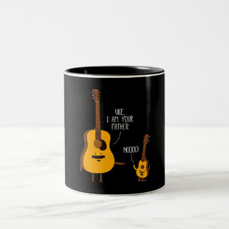 Uke Ukulele I'm Your Father Dad Gift Two-Tone Coffee Mug