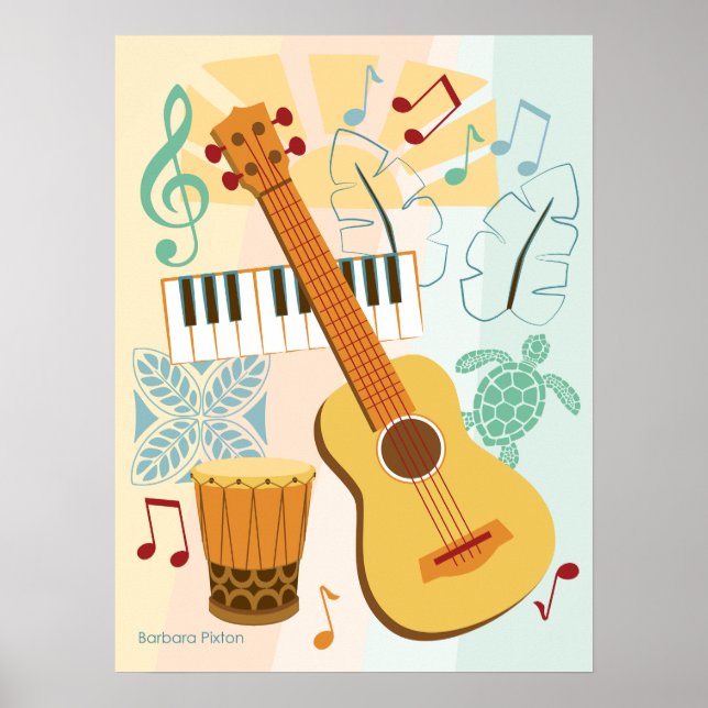 Ukelele Collage Poster (Front)