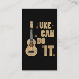 Ukelele Pun Uke Can Do It Funny Player Hawaiian Business Card