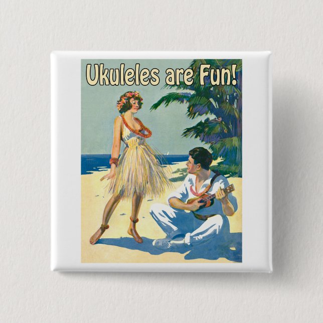 Ukes Are Fun! Button (Front)
