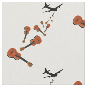 Ukes not nukes Ukulele t-shirt Fabric