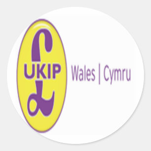 UKIP Wales Cymru Logo Classic Round Sticker