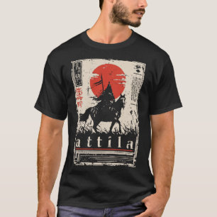 Ukiyo-e Attila   Hun Warrior Portrait T-Shirt