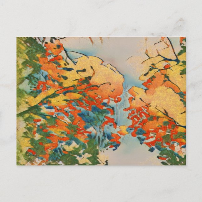 Ukiyo-e Autumn Postcard (Front)