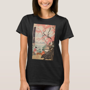 Ukiyo-e Cherry Blossom Mountains Japanese T-Shirt