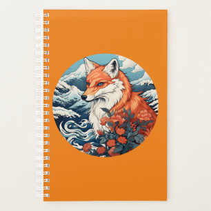 Ukiyo-e fox japan planner
