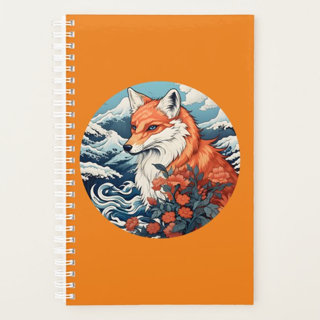 Ukiyo-e fox japan planner (Front)