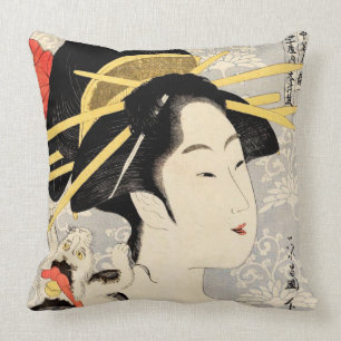 Ukiyo-e Geisha Cushion