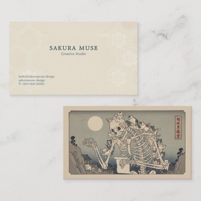 Ukiyo-e Inspired Business Card – Dramatic ZEN (Front/Back)