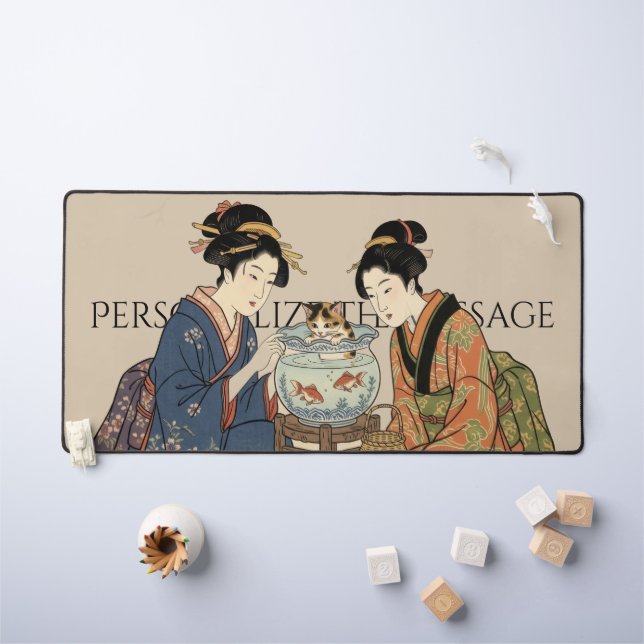 Ukiyo-e Inspired – Dramatic JAPAN  Desk Mat (Kids Table)