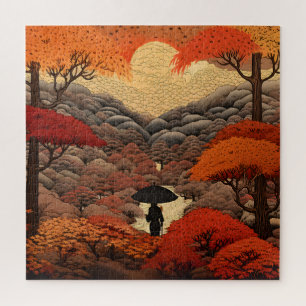 Ukiyo-e Japan autumn Jigsaw Puzzle