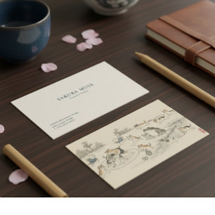 Ukiyo-e Japanese Landscape Business Card – Hidden