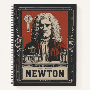 Ukiyo-e Newton   Scientific Genius Portrait Notebook