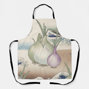 Ukiyo-e Onion Wave Pattern Apron