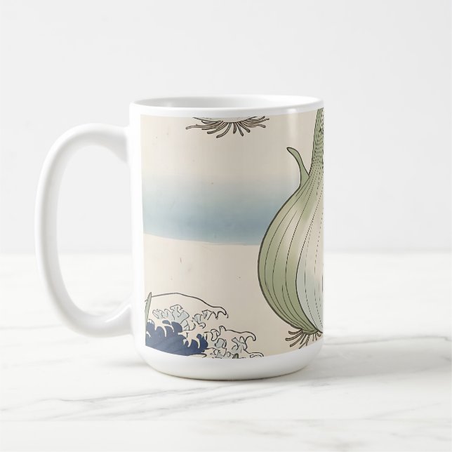 Ukiyo-e Onion Wave Pattern Coffee Mug (Left)