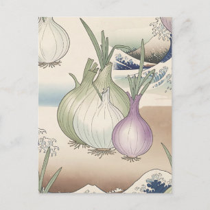 Ukiyo-e Onion Wave Pattern Postcard