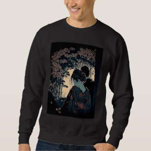 Ukiyo E Retro Japanese Design Romance Love During Sweatshirt
