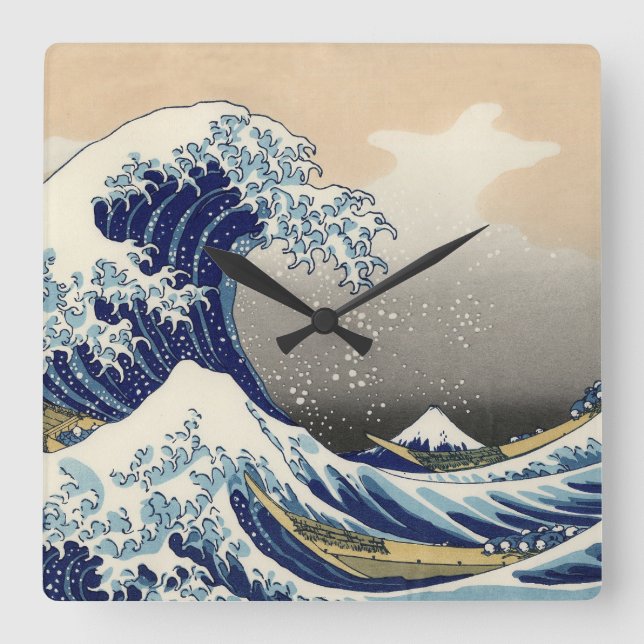 Ukiyo-e ukiyoe Katsushika Hokusai "Fugaku Sanjurok Square Wall Clock (Front)