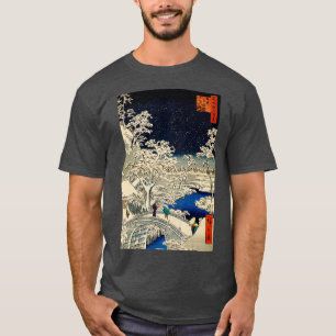 Ukiyoe Ando Hiroshige Yuhi Hill and the Drum Bridg T-Shirt