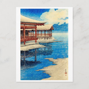 ukiyoe [hasui] A08 Snow under Clear Skies Postcard