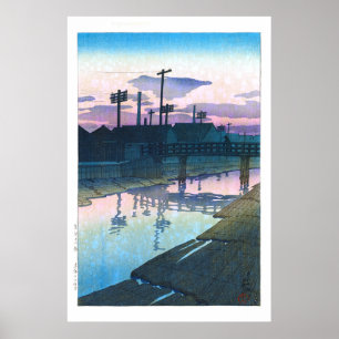ukiyoe - hasui - C02 - Kiba at Dusk -  Poster