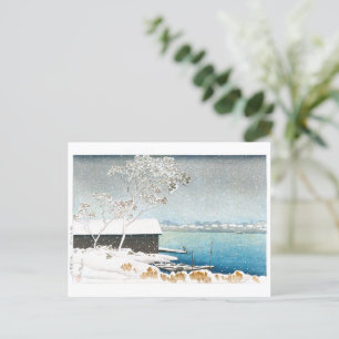 ukiyoe - hasui - C11 - Shirahige in Snow -  Postcard