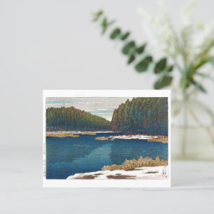 ukiyoe - hasui - C12 - Lingering Snow in Inoka… Postcard