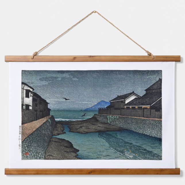 ukiyoe [hasui] C17 Hori River, Obama Hanging Tapestry (Front)