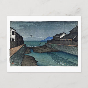ukiyoe [hasui] C17 Hori River, Obama Postcard
