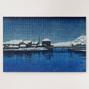 ukiyoe [hasui] C22 Port of Ebisu, Sado Island Jigsaw Puzzle