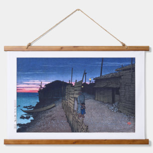 ukiyoe [hasui] C23 Aikawa-machi on Sado Island Hanging Tapestry