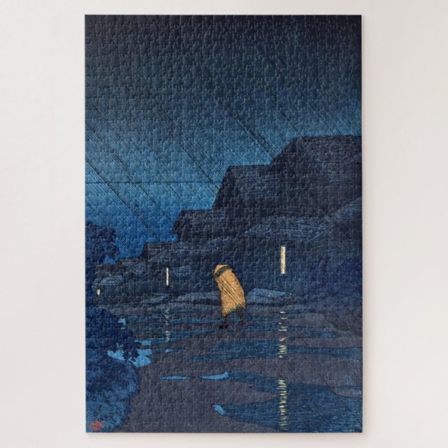 ukiyoe [hasui] C24 Evening Shower, Teradomari Jigsaw Puzzle (Vertical)