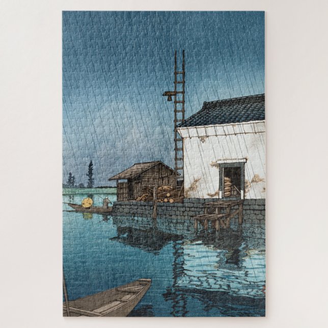 ukiyoe - hasui - m02 - Ushibori in rain -  Jigsaw Puzzle (Vertical)