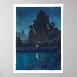 ukiyoe - hasui - m03 - Omiya in rain - Poster