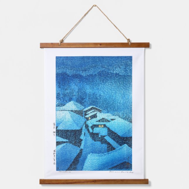 ukiyoe - hasui - m04 - Hataori Hot Spring -  Hanging Tapestry (Front)