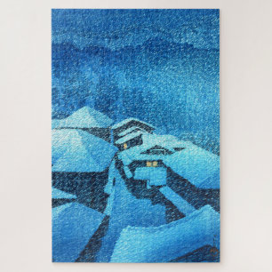 ukiyoe - hasui - m04 - Hataori Hot Spring - Jigsaw Puzzle