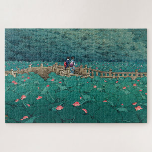 ukiyoe - hasui - m05 - Bentenike Pond, Shiba -  Jigsaw Puzzle