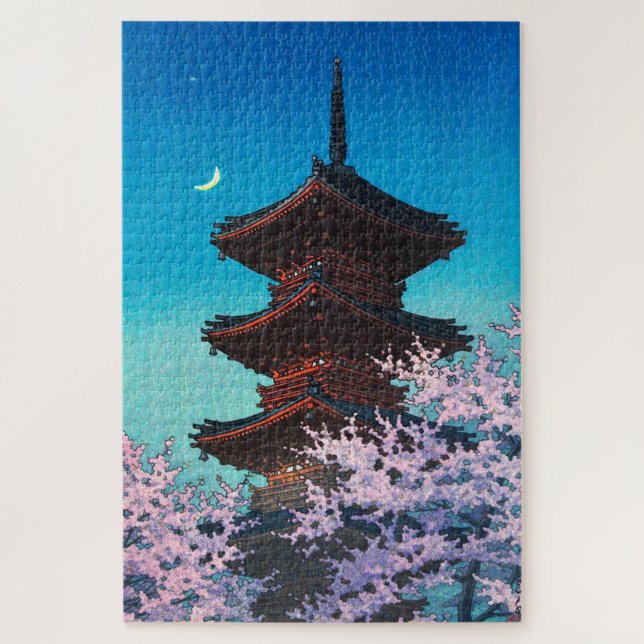 ukiyoe - hasui - m08 - Spring Evening -  Jigsaw Puzzle (Vertical)