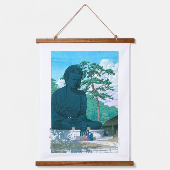 ukiyoe - hasui - No.1 The Great Buddha of Kamakura Hanging Tapestry (Front)