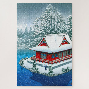 ukiyoe - hasui - No.26 Snow at Inokashira Park - Jigsaw Puzzle