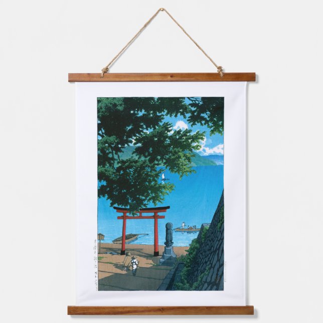 ukiyoe - hasui - No.32 Chuzenji, Utagahama - Hanging Tapestry (Front)